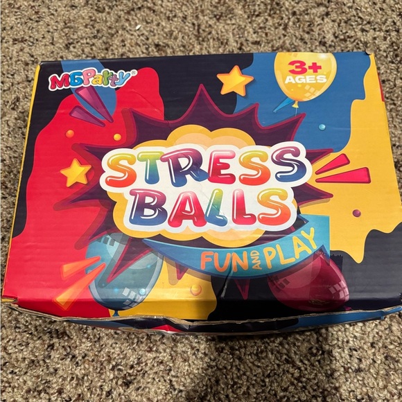 Red and Blue Stress Ball Toy Vibrant Design - Picture 1 of 2